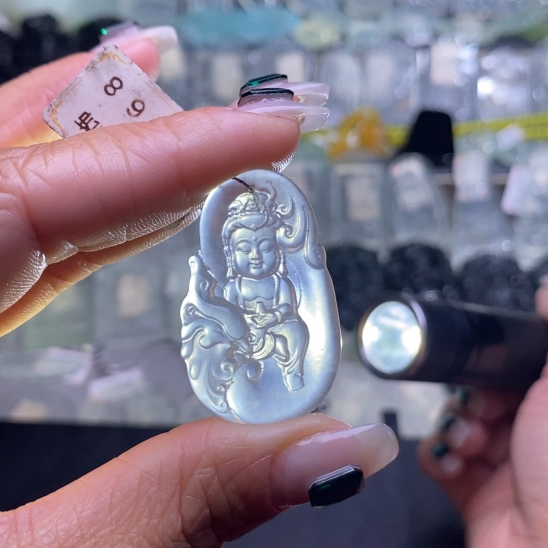 蛇纹石玉颈饰未镶嵌野***。