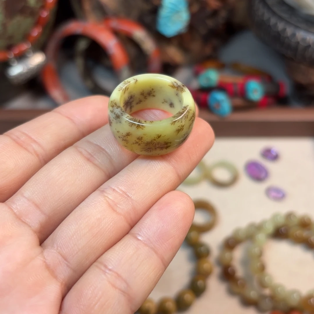 和田玉（糖玉）戒指未镶嵌用****6