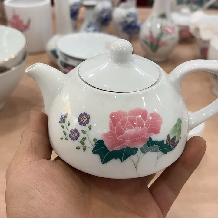 手绘茶壶，茶壶微瑕