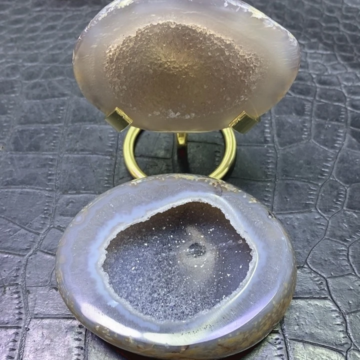 未镶嵌珠宝半成品水晶蓝晶雪景盆
