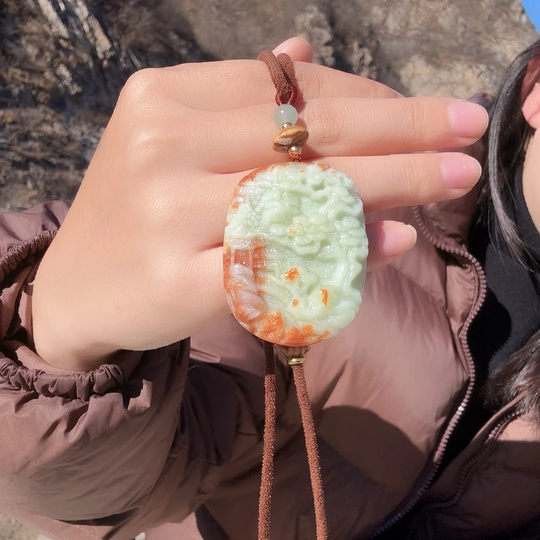 @****蛇纹石玉未镶嵌颈饰