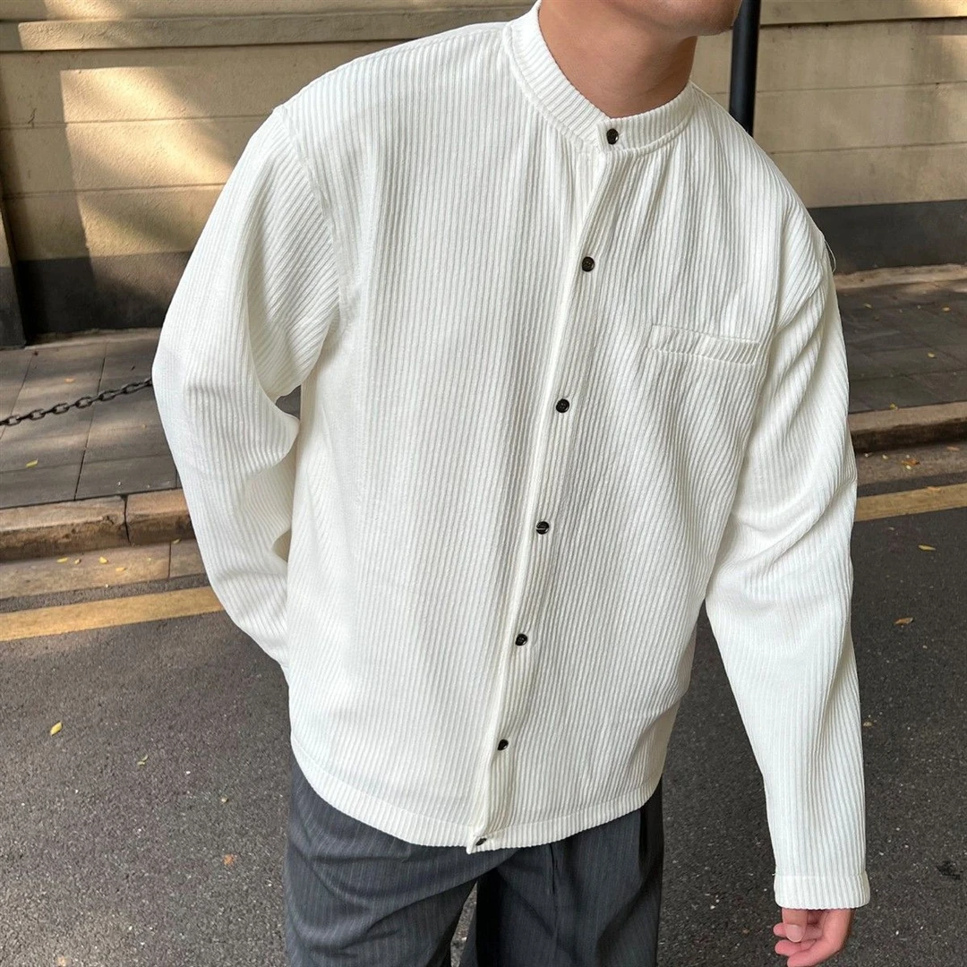 2025款特大码300斤肌理感长袖衬衫初秋男女慵懒洋气休闲痞帅衬衣