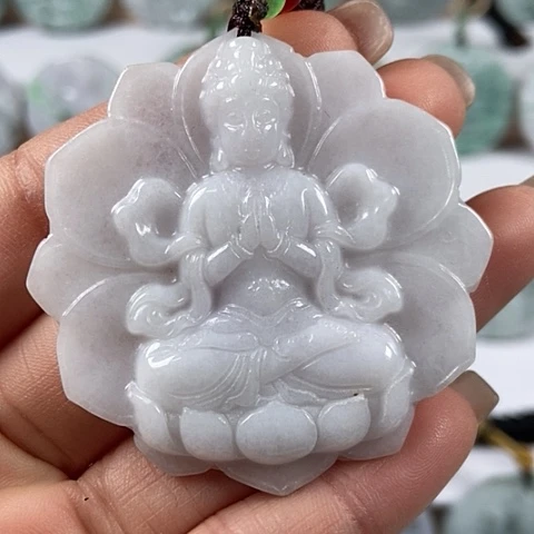 翡翠颈饰未镶嵌观音福利