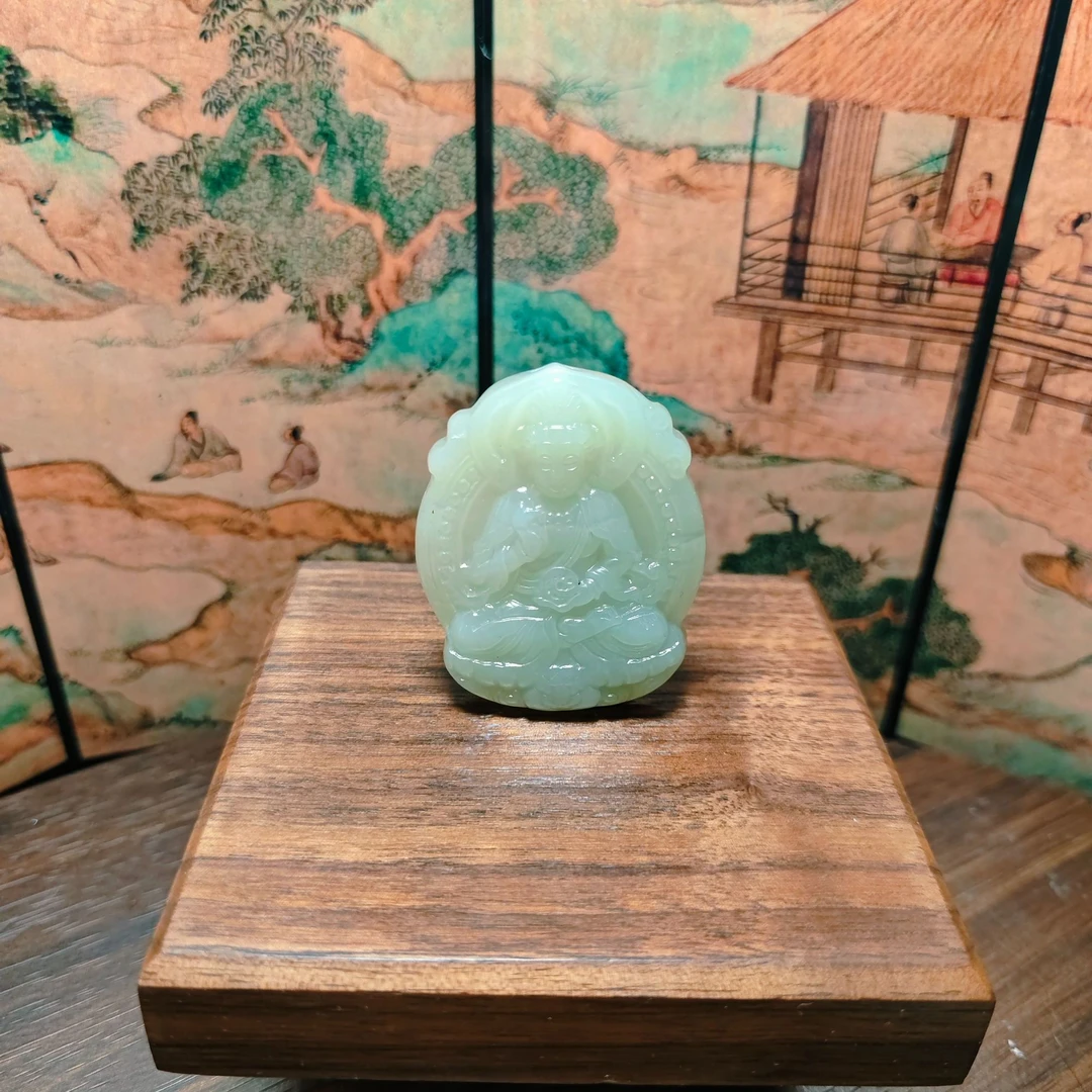 Q和田玉观音吊坠0430