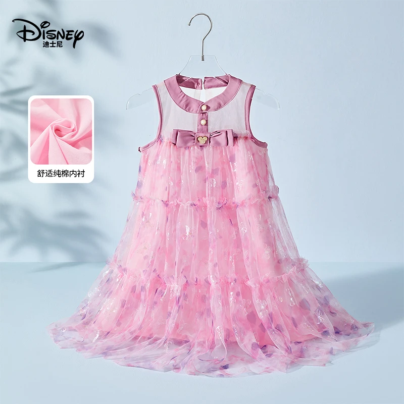 Disney/迪士尼夏季原创设计女碎花2025年童装时尚女孩吊带裙夏装