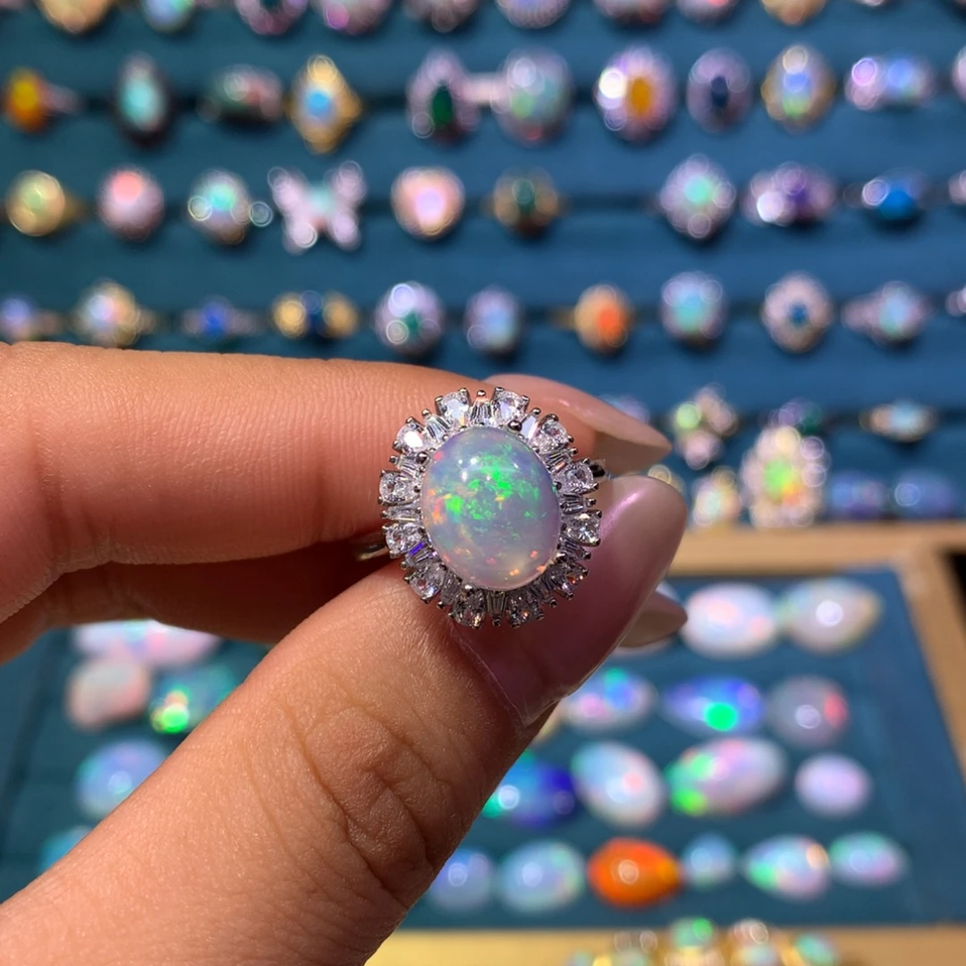 欧泊银S925镶嵌吊坠款