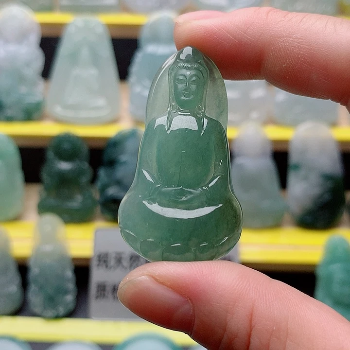 翡翠未镶嵌吊坠(不含链)素衣小观音