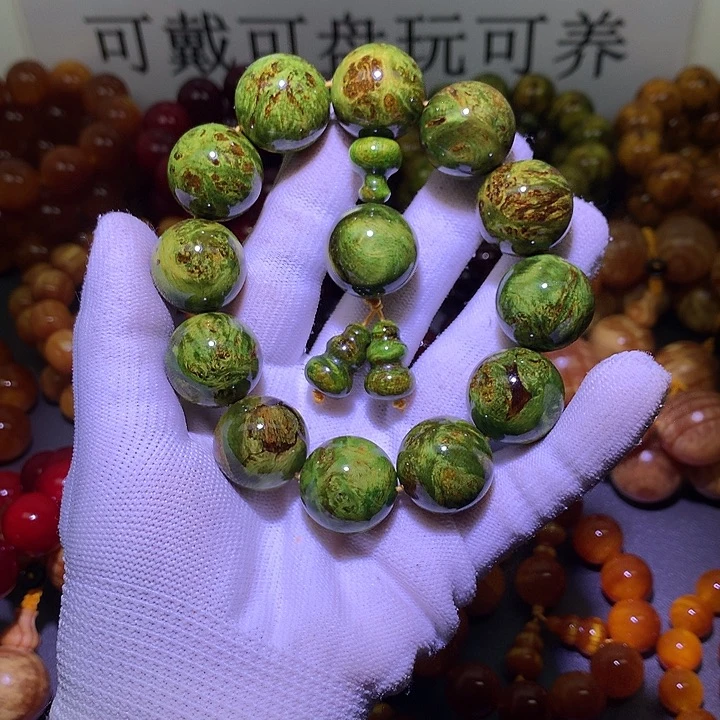 松木（琥珀木）手串/手链2.0 水墨丹青高货