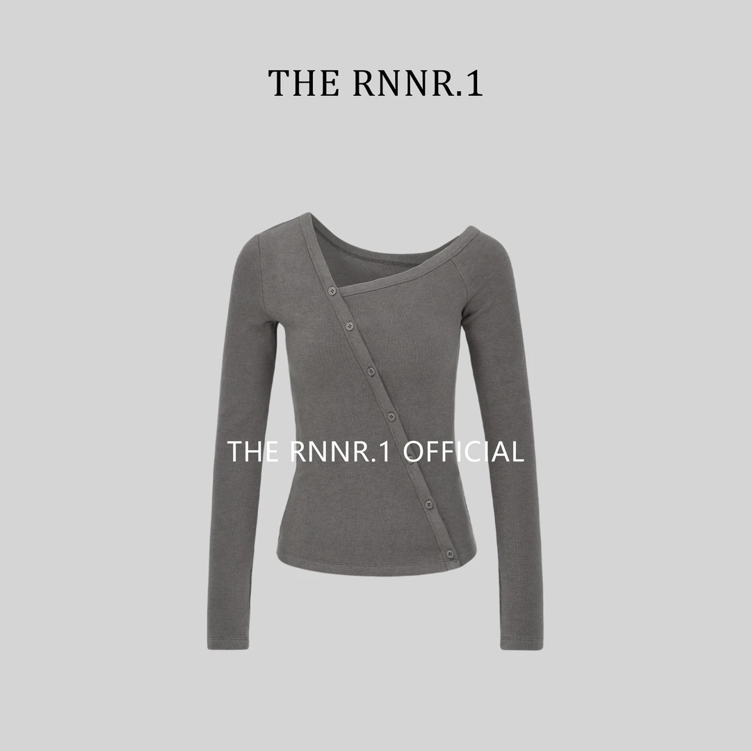 THE RNNR.1秋冬绒感 天丝羊毛 不对称美学 锁骨上衣