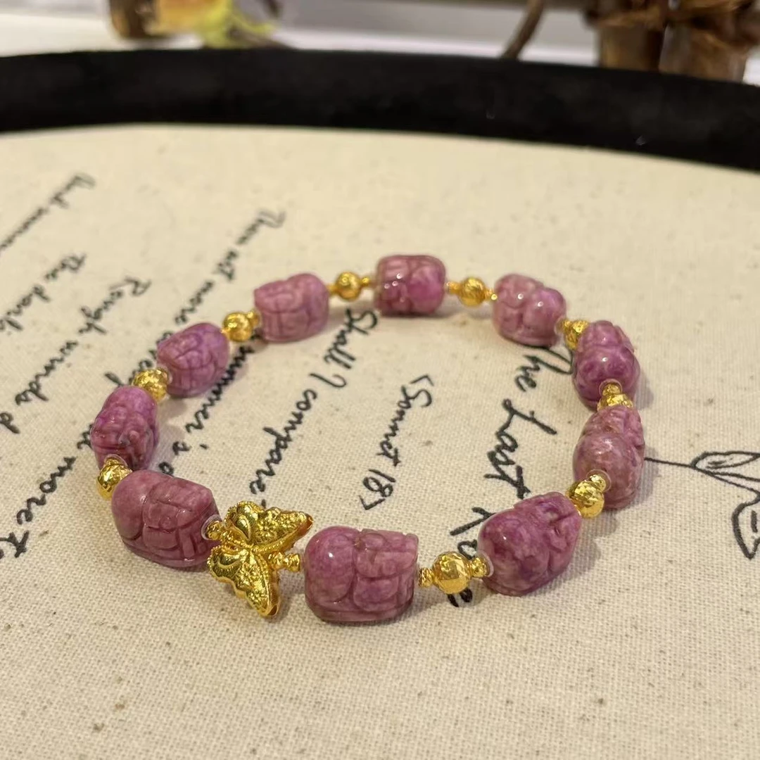 舒俱来貔貅樱花粉手串18k/16cm/AZB6736（静好）