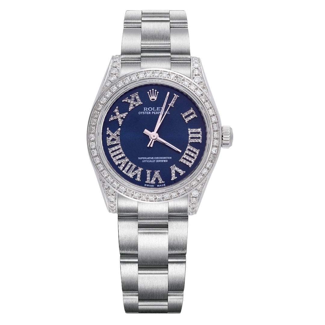 99新 Rolex/劳力士 蚝式恒动系列177200深蓝盘后钻腕表/WHT023924