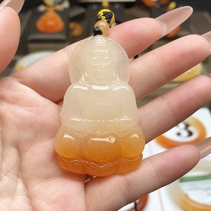 石英质玉（黄龙玉）未镶嵌吊坠