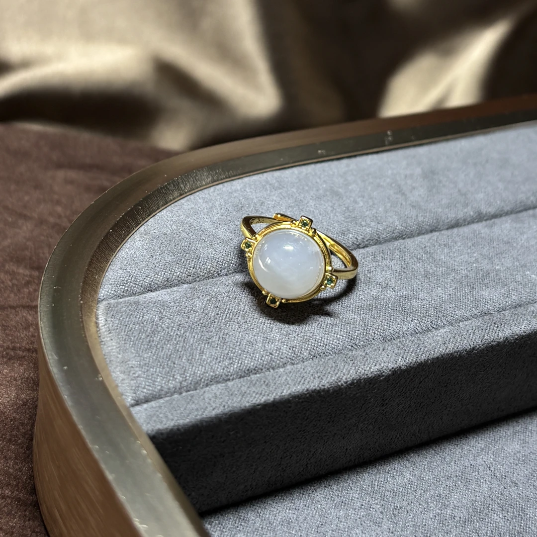 烟紫鸽子蛋时尚气质女士小众 简约优雅