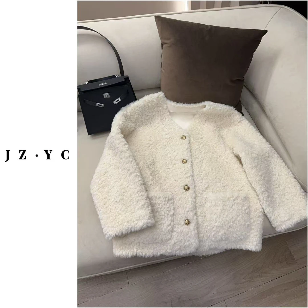 【洁子推荐】30131时尚百搭休闲毛毛外套