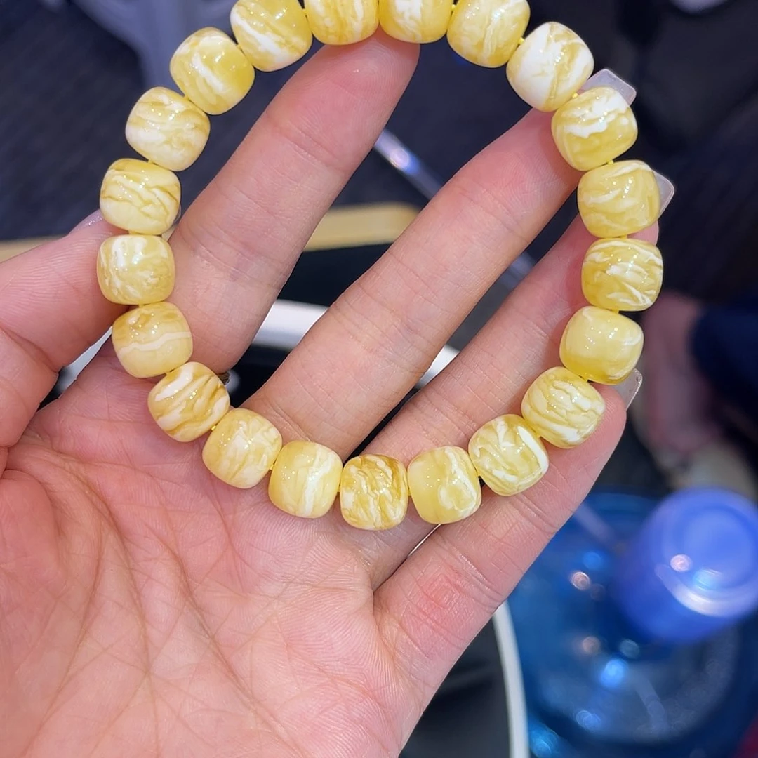 未镶嵌琥珀手链11mm蜜蜡手串