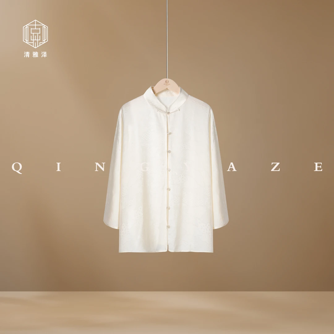 人如玉！桑蚕丝定织混纺新中式上衣！GZ5852