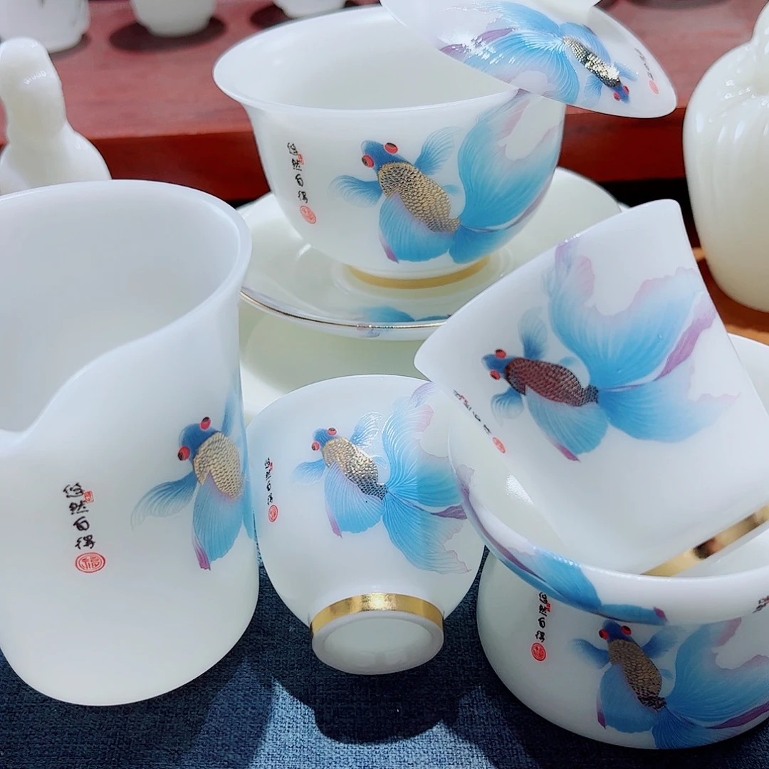 陶瓷素烧璞玉155cc➕6杯套组礼盒