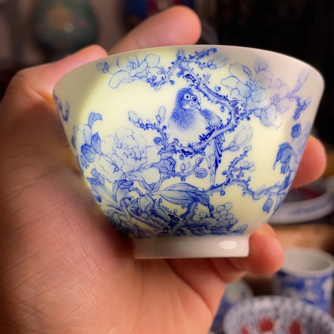 九段花鸟杯子系列