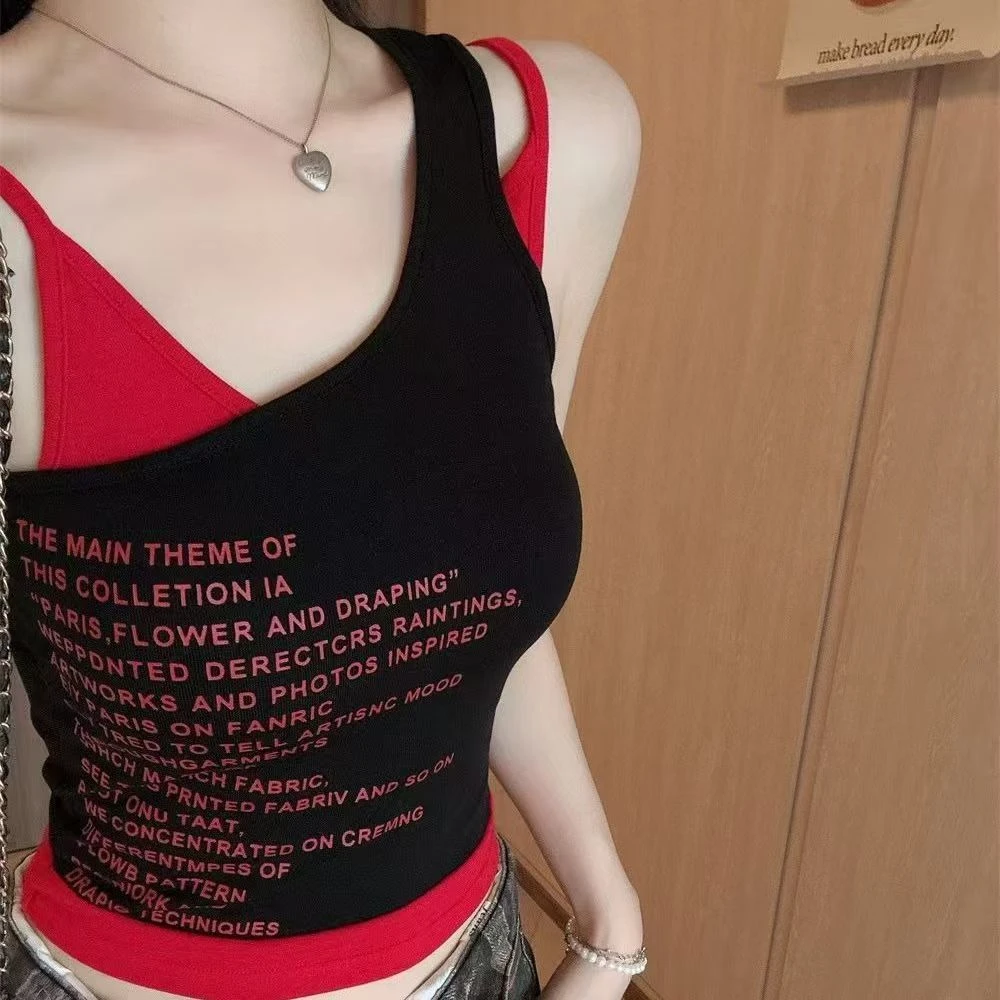 0开头轻奢小众性感背心带胸垫打底内搭吊带辣妹修身内搭风