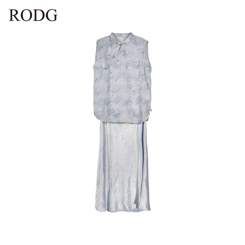 RODGR52TQ0788A 夏季新款国风印花两件套裙 0788