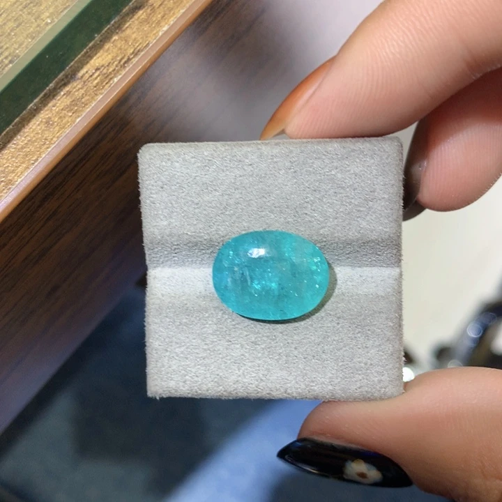 珠宝半成品未镶嵌帕拉依巴碧玺6.88ct天然帕拉伊巴