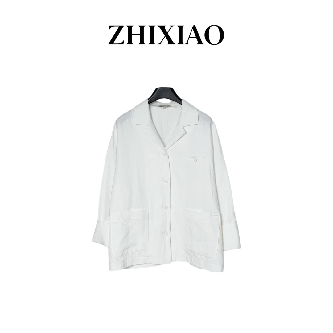 【ZHIXIAO】春季新款：休闲麻料外套58585
