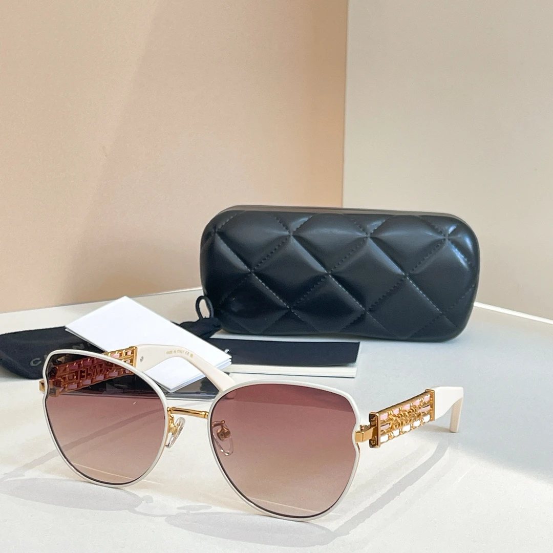 ADA 8055小香风编织镜腿墨镜太阳镜