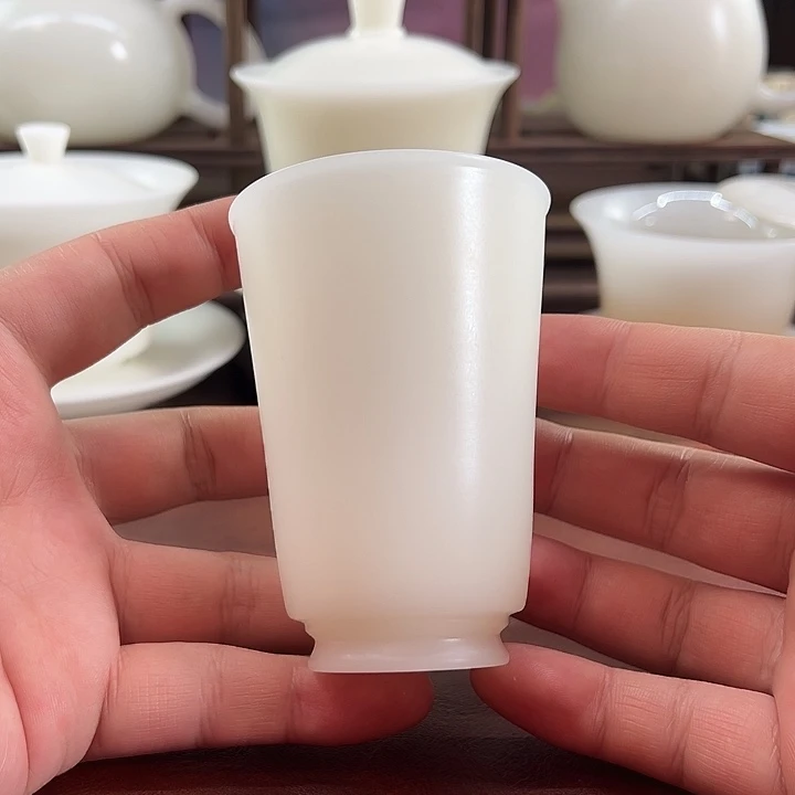 手工精修/隐唐窑/璞玉素烧100ml美人主人杯