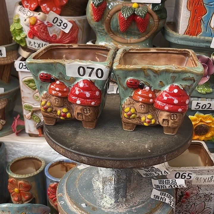 粗陶材质多肉花盆