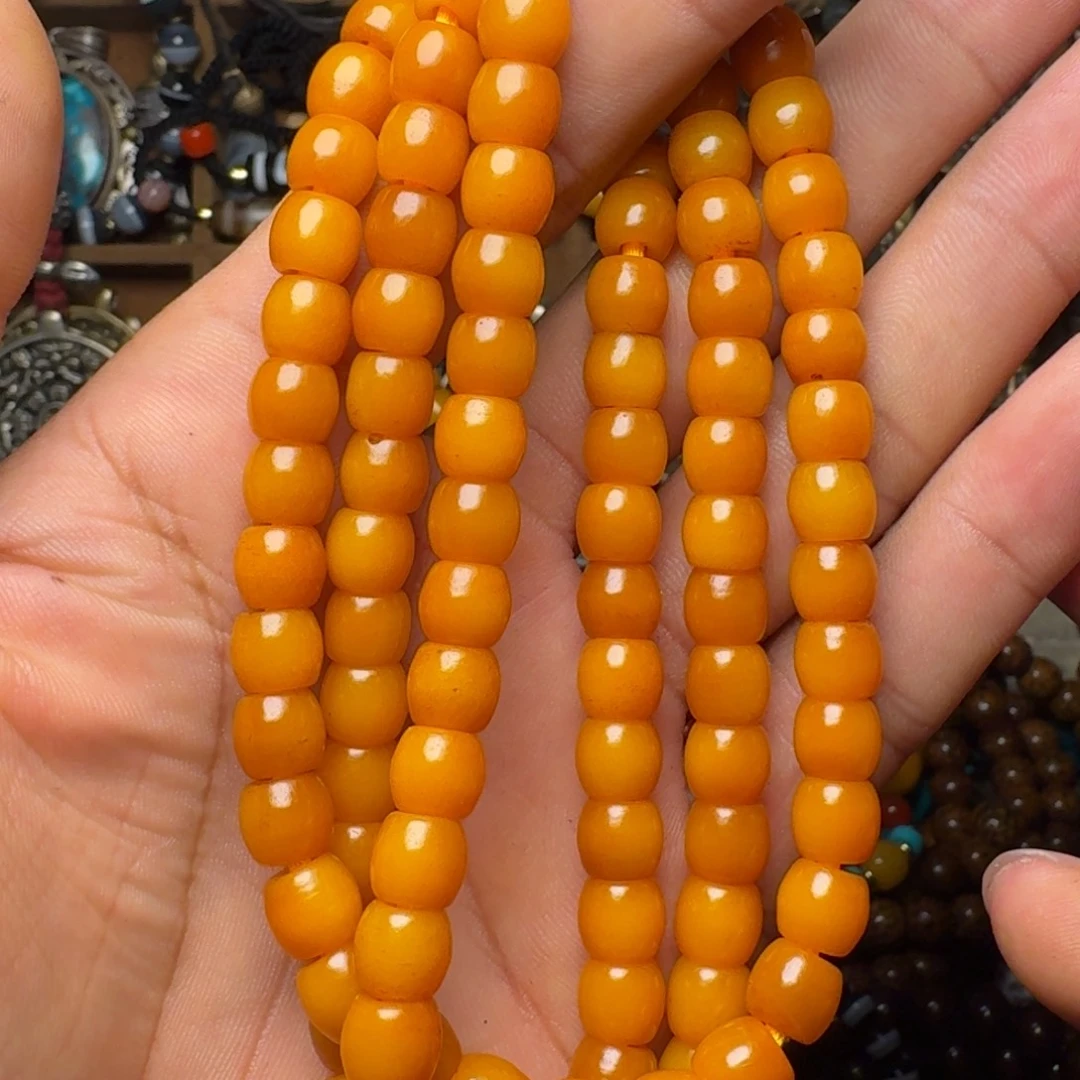 骨质念珠108足数。