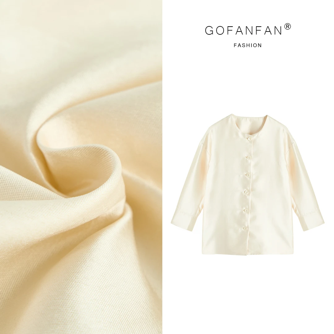 GFF STUFIO【隐奢外套】新中式宽松时髦高级感丝滑单排扣外套