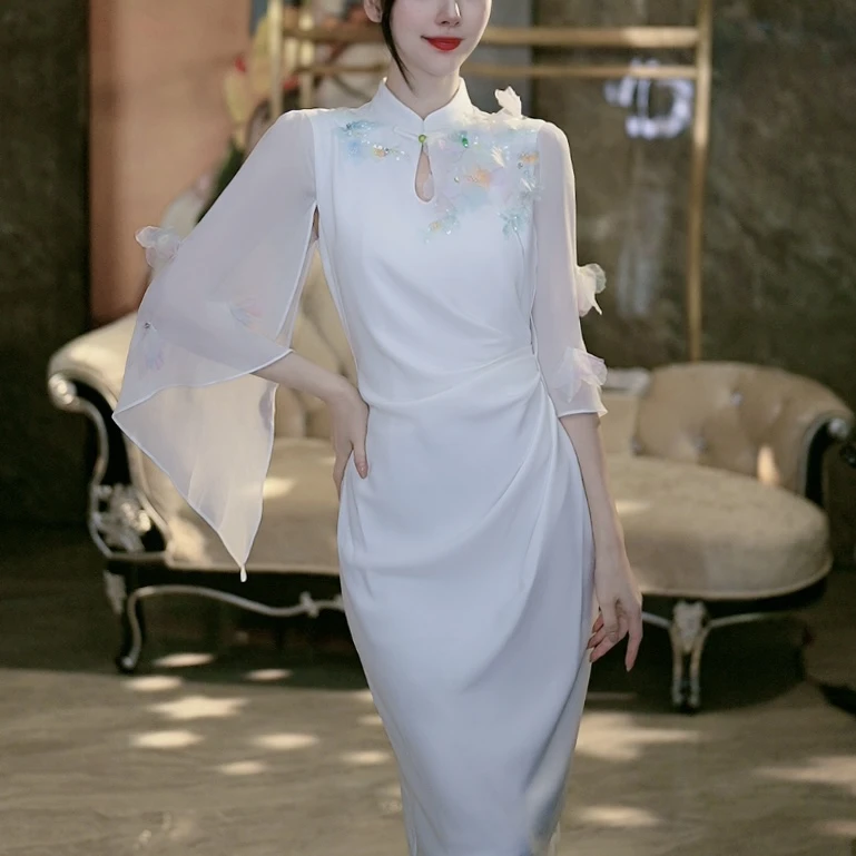 SEJI/瑟纪6.29【花韵江南】新中式旗袍裙