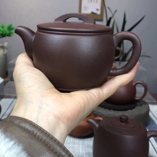 紫砂茶壶四号井底槽清汉瓦220cc煤气窑