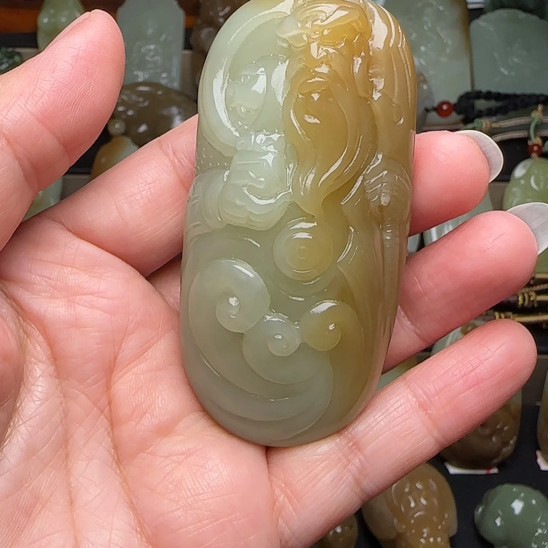 百***侵和田玉未镶嵌颈饰