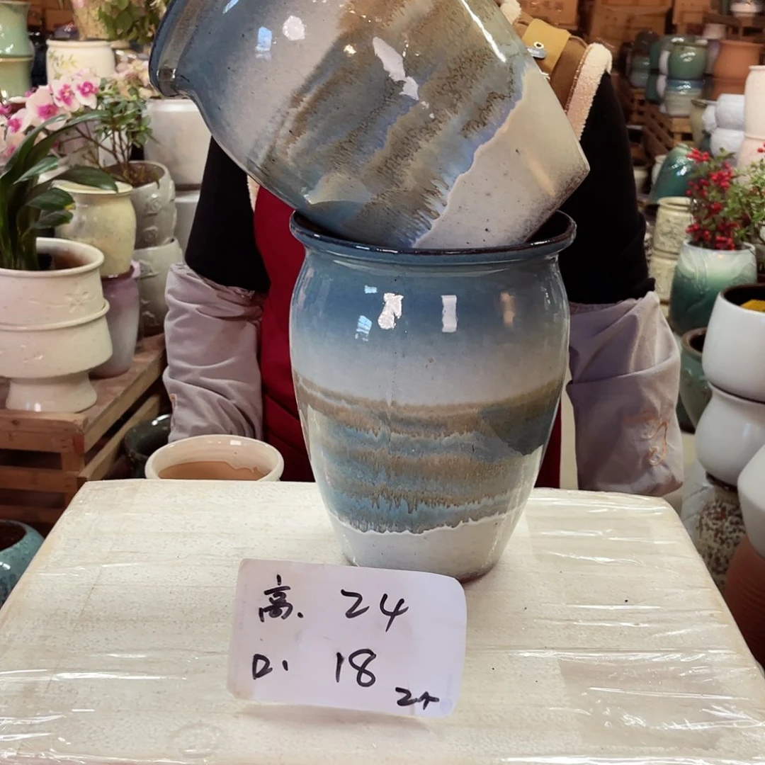 紫砂花盆高度24口径18