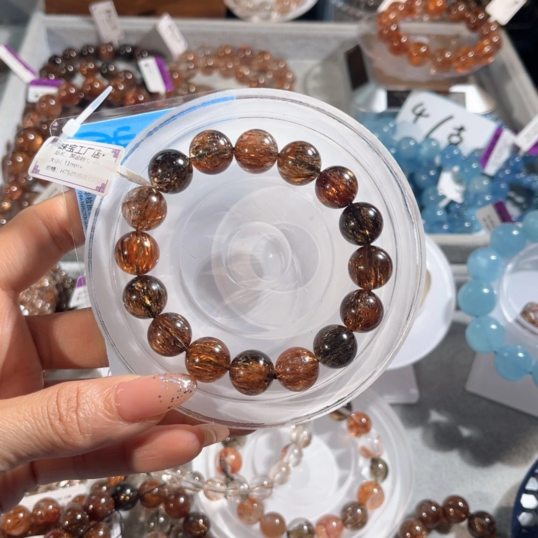 未镶嵌手链水晶黑金超七13m