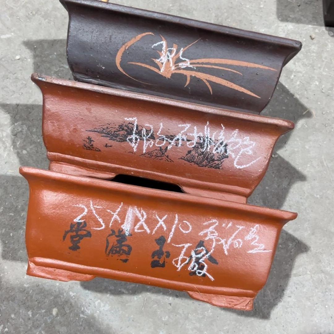 紫砂宜兴紫砂花盆,现货发