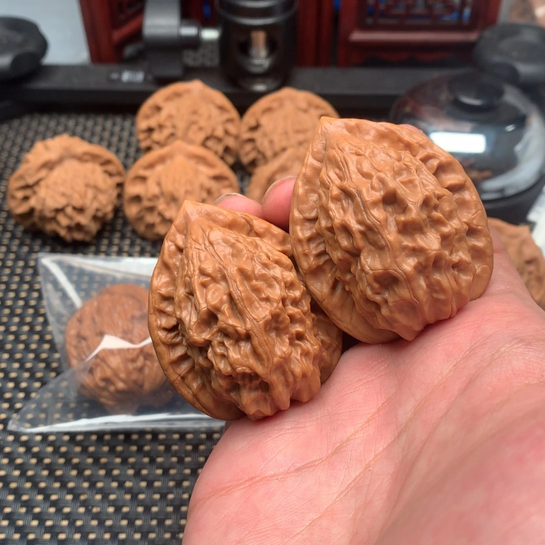 文玩核桃把件?****大红袍42