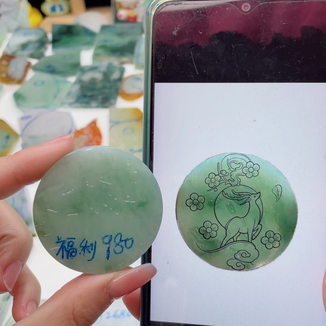 定制翡翠未镶嵌（纯天然缅甸A货翡翠）