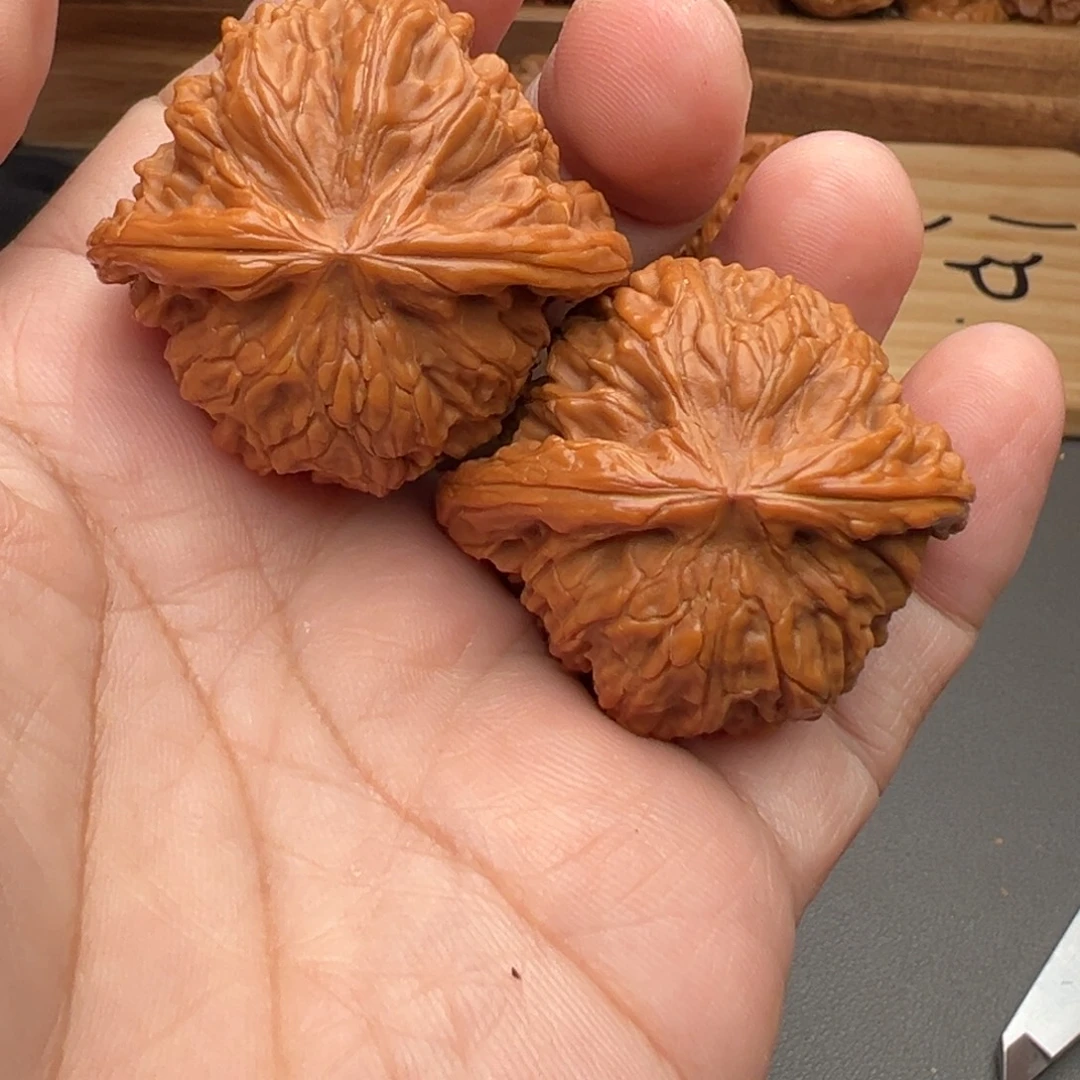 文玩核桃把件磨盘