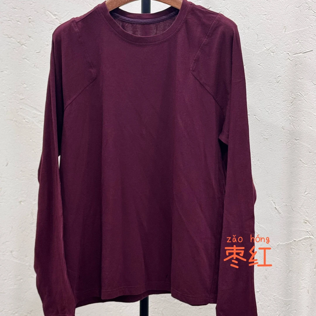 2025春季新款圆领前后肩拼接打底宽松显瘦百搭减龄上衣241012