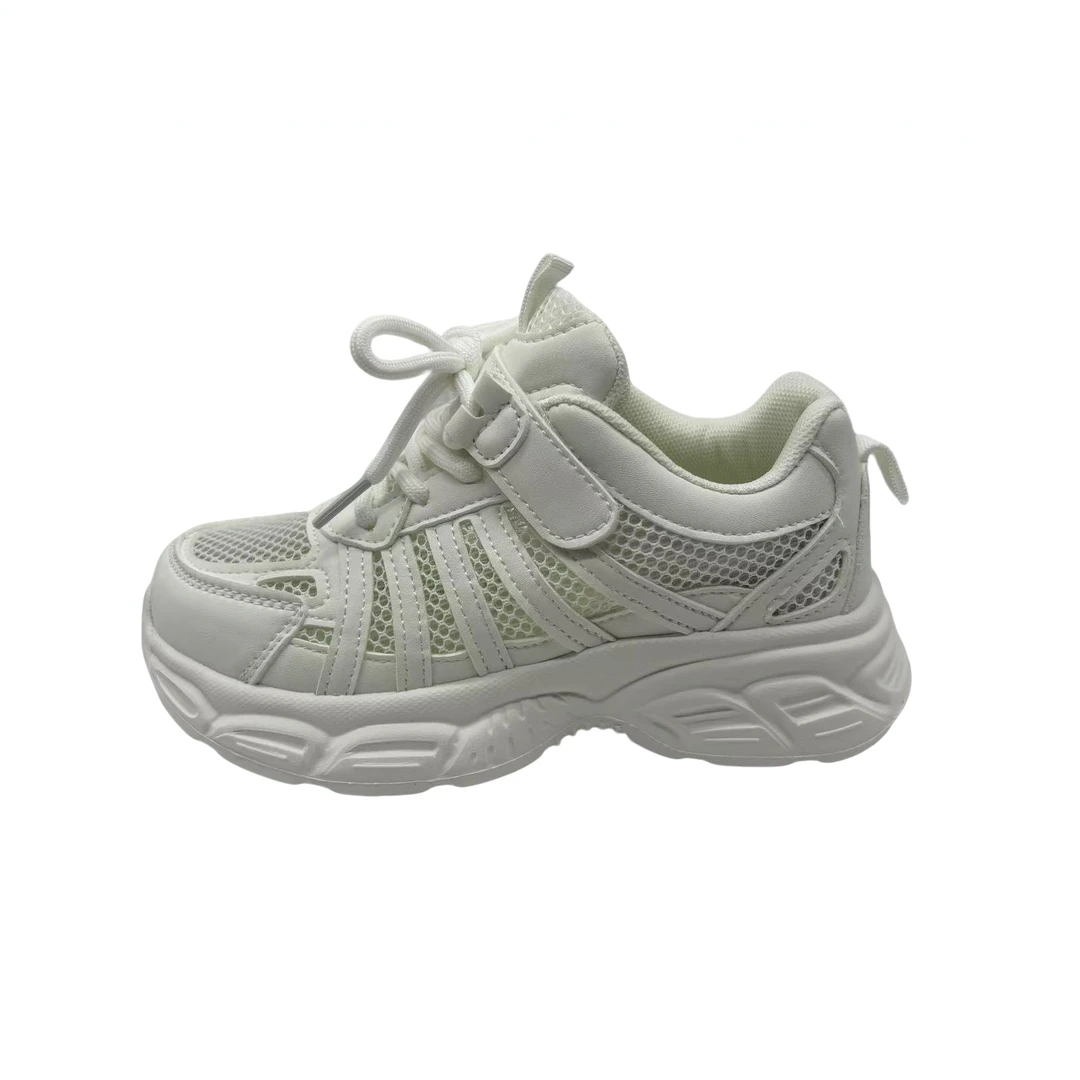 儿童校园夏季新款男女童小白鞋单网(25897)透气 软底学生运动鞋