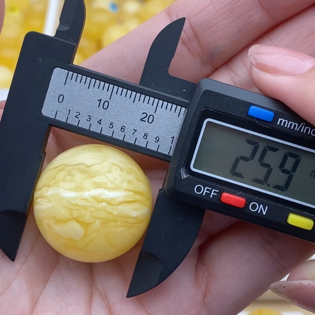 裸石蜜蜡未镶嵌虎皮妖花珠子