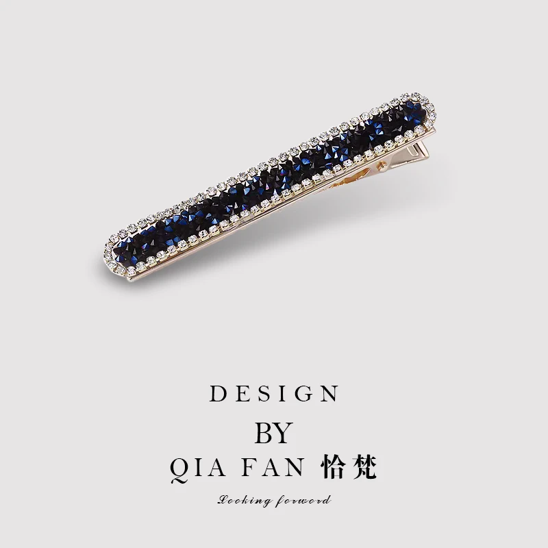 满钻发饰女款气质氛围感一字夹2025年新款鸭嘴夹侧边刘海夹头饰