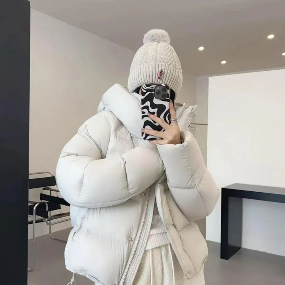 2024新款泡芙款加厚保暖羽绒服时尚女秋冬连帽6638