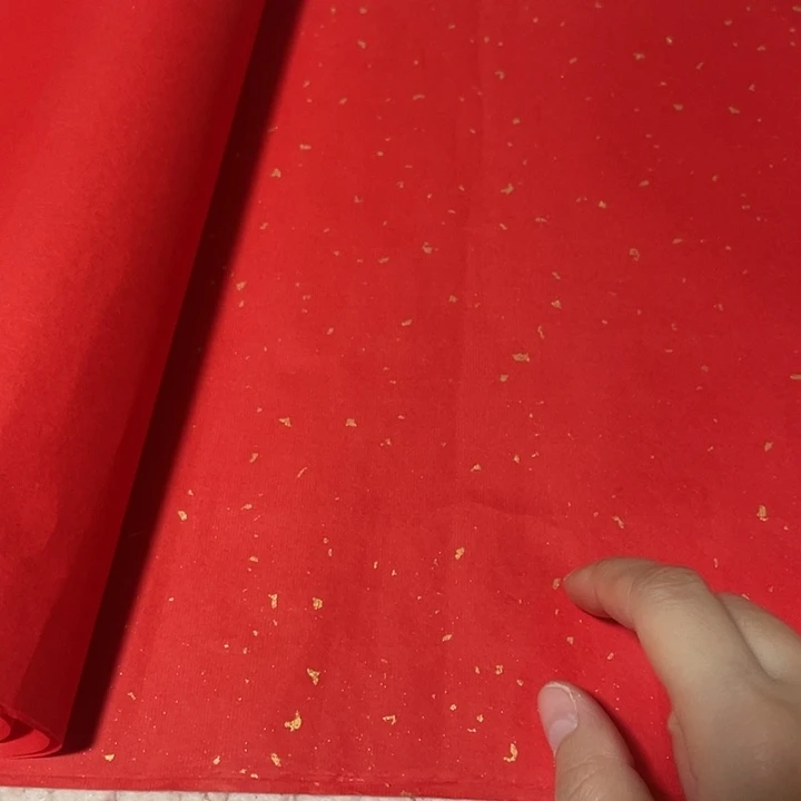 四尺对开大红洒金50