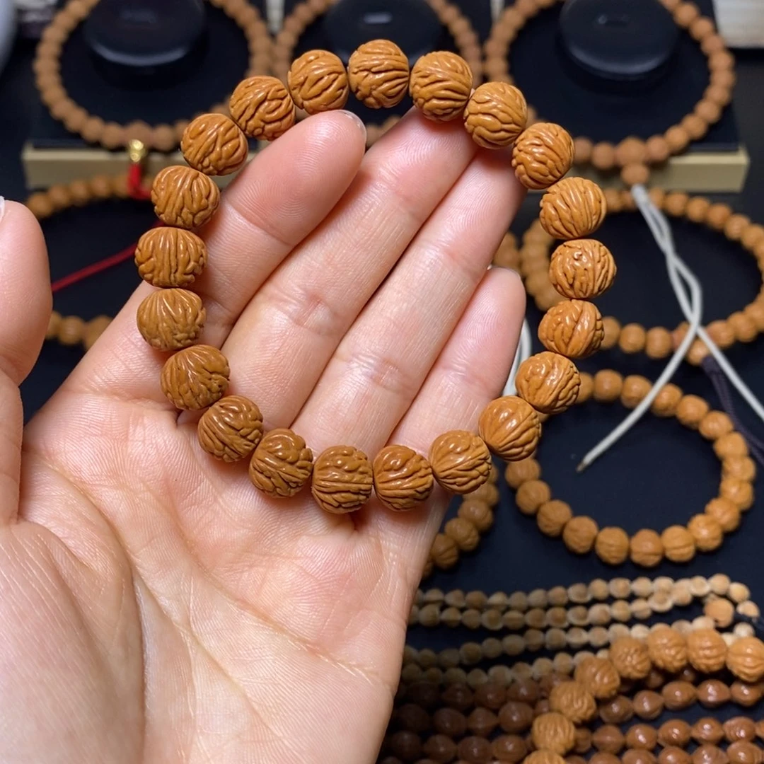 我***星手串桃核秦岭文玩桃核手串