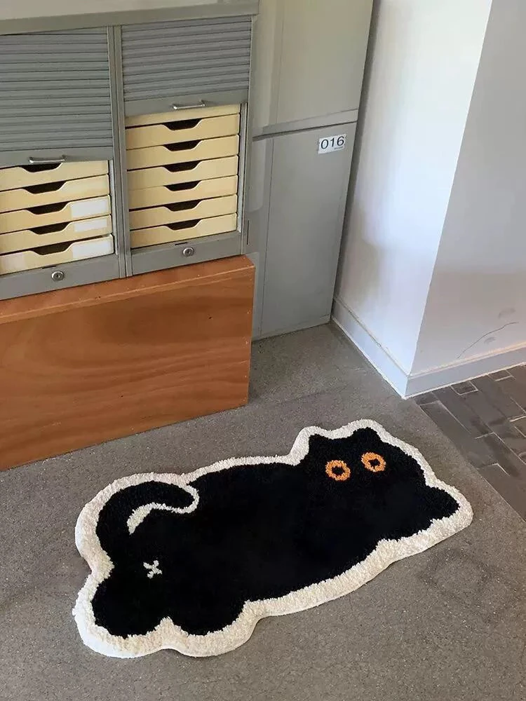 黑猫异形卡通地垫地毯卫浴儿童房飘窗