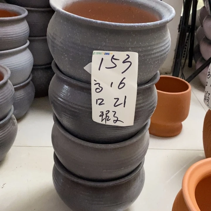 粗陶红陶绿植花盆153