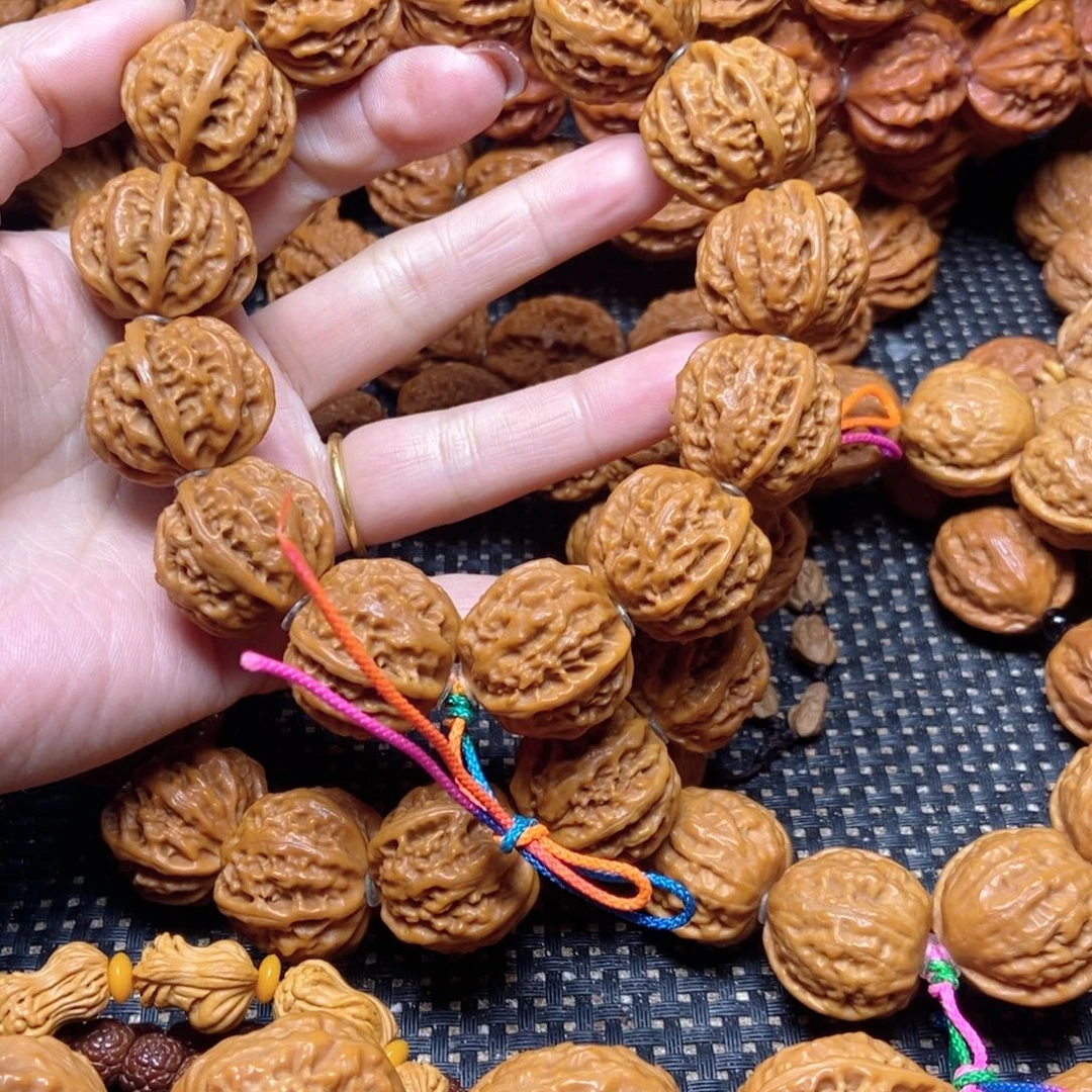 探***落手串文玩核桃粗筋八棱手串
